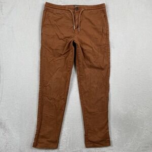 Todd Snyder Pants Mens Small Brown Cuffed Hem Drawstring Stretch Chino Faded 29"
